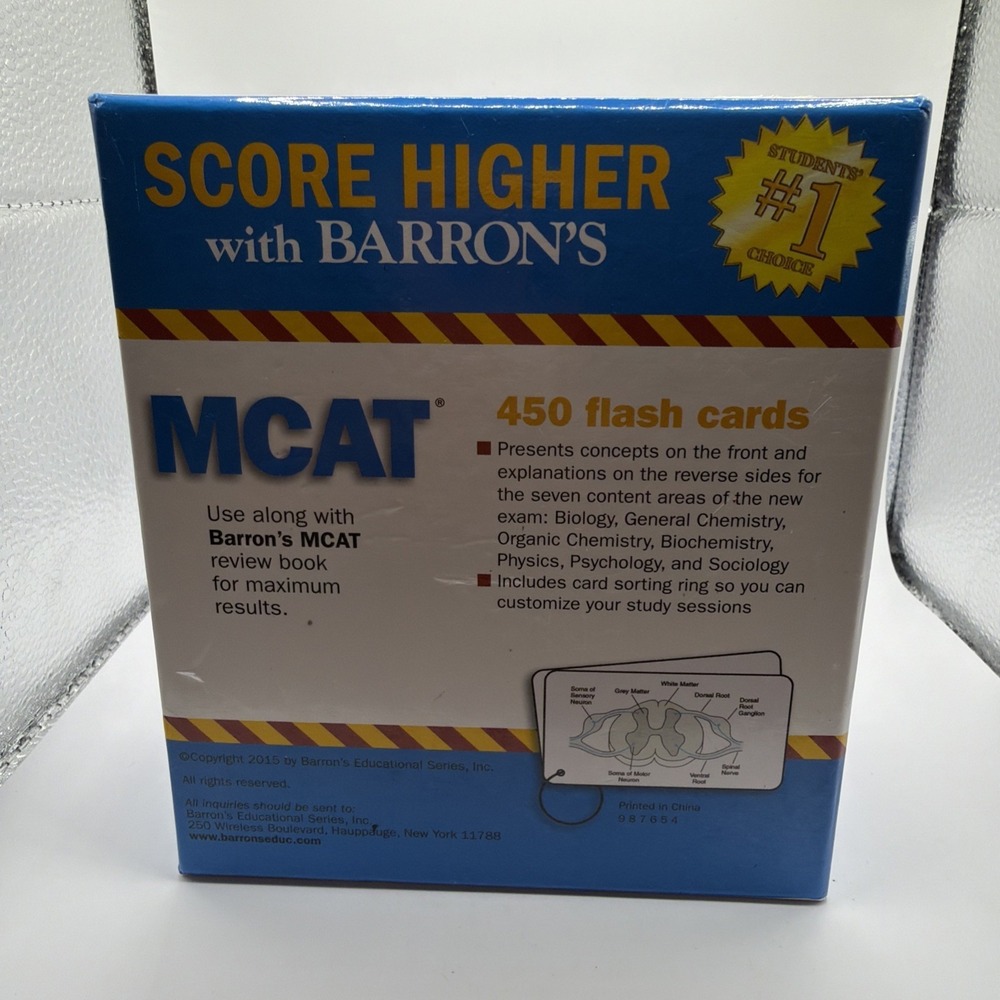 Barron's MCAT Flash Cards - Cards By Kupillas, Lauren Marie - GOOD - Picture 3 of 6